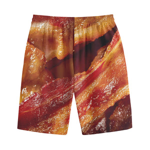 Crispy Bacon Print Cotton Shorts