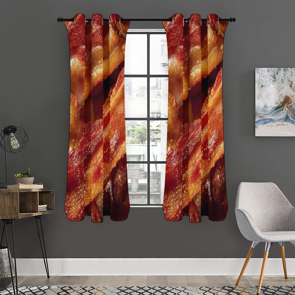 Crispy Bacon Print Curtain