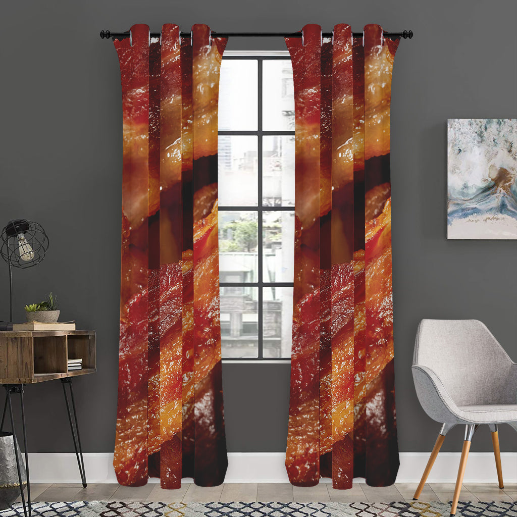 Crispy Bacon Print Curtain