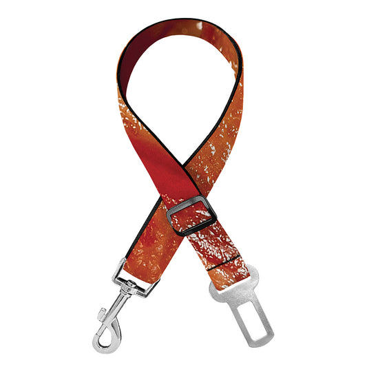Crispy Bacon Print Dog Seat Belt