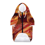 Crispy Bacon Print Dog Zip Up Hoodie
