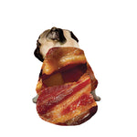 Crispy Bacon Print Dog Zip Up Jacket