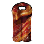 Crispy Bacon Print Double Neoprene Wine Tote