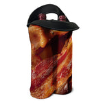 Crispy Bacon Print Double Neoprene Wine Tote