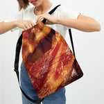 Crispy Bacon Print Drawstring Backpack