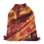 Crispy Bacon Print Drawstring Bag