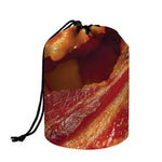 Crispy Bacon Print Drawstring Makeup Bag