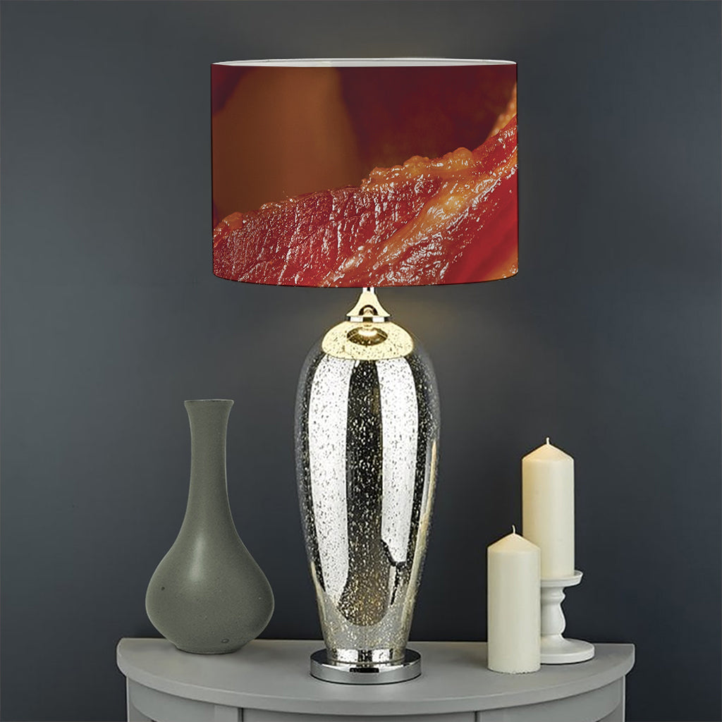 Crispy Bacon Print Drum Lamp Shade