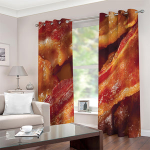 Crispy Bacon Print Extra Wide Grommet Curtains