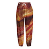 Crispy Bacon Print Fleece Lined Knit Pants