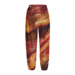 Crispy Bacon Print Fleece Lined Knit Pants