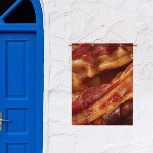 Crispy Bacon Print Garden Flag