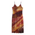 Crispy Bacon Print Jersey Midi Cami Dress
