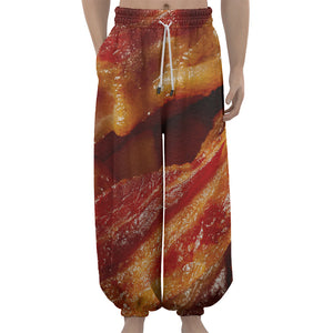 Crispy Bacon Print Lantern Pants