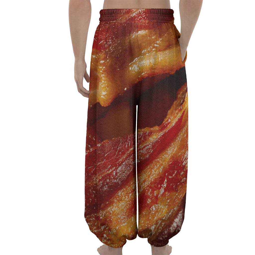 Crispy Bacon Print Lantern Pants