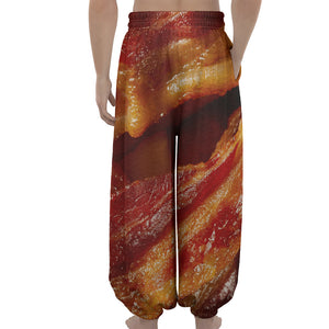 Crispy Bacon Print Lantern Pants