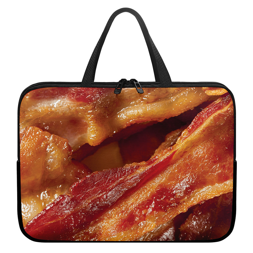 Crispy Bacon Print Laptop Sleeve With Handle