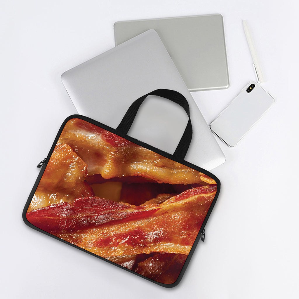 Crispy Bacon Print Laptop Sleeve With Handle