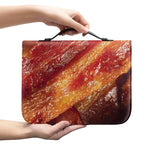 Crispy Bacon Print Leather Bible Cover