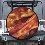 Crispy Bacon Print Leather Spare Tire Cover
