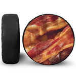 Crispy Bacon Print Leather Spare Tire Cover