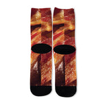 Crispy Bacon Print Long Socks