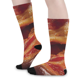 Crispy Bacon Print Long Socks