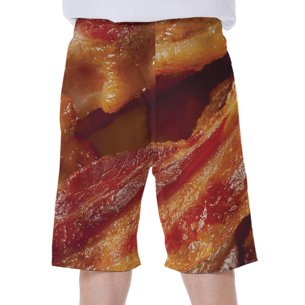 Crispy Bacon Print Men's Beach Shorts