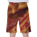 Crispy Bacon Print Men's Beach Shorts