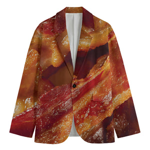 Crispy Bacon Print Men's Blazer