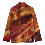 Crispy Bacon Print Men's Cotton Blazer