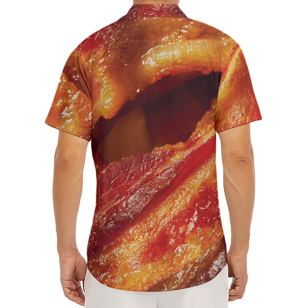 Crispy Bacon Print Men's Deep V-Neck Shirt