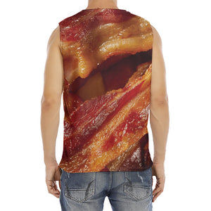 Crispy Bacon Print Men's Fitness Tank Top