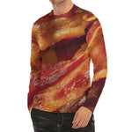 Crispy Bacon Print Men's Long Sleeve Rash Guard