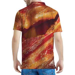 Crispy Bacon Print Men's Polo Shirt