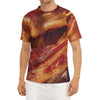 Crispy Bacon Print Men's Short Sleeve Rash Guard