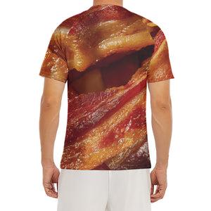 Crispy Bacon Print Men's Short Sleeve Rash Guard