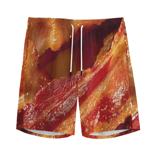 Crispy Bacon Print Men's Sports Shorts
