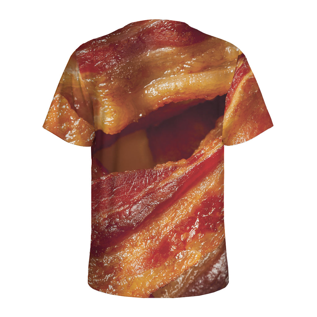 Crispy Bacon Print Men's Sports T-Shirt