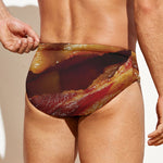 Crispy Bacon Print Men's Swim Briefs