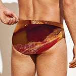Crispy Bacon Print Men's Swim Briefs