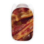 Crispy Bacon Print Mesh Laundry Hamper