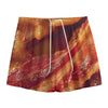 Crispy Bacon Print Mesh Shorts