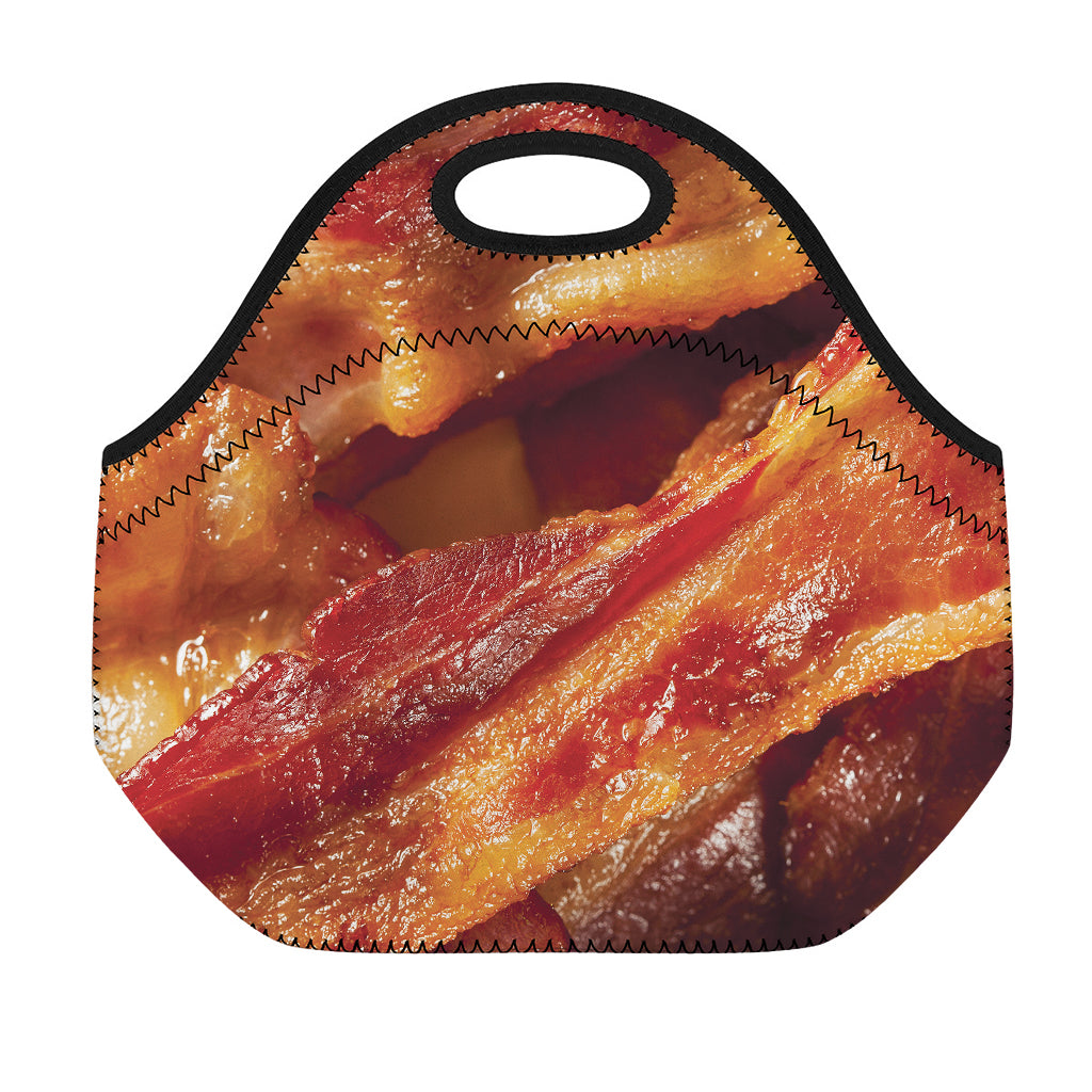 Crispy Bacon Print Neoprene Lunch Bag