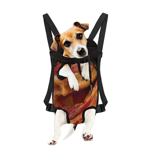 Crispy Bacon Print Pet Carrier Backpack