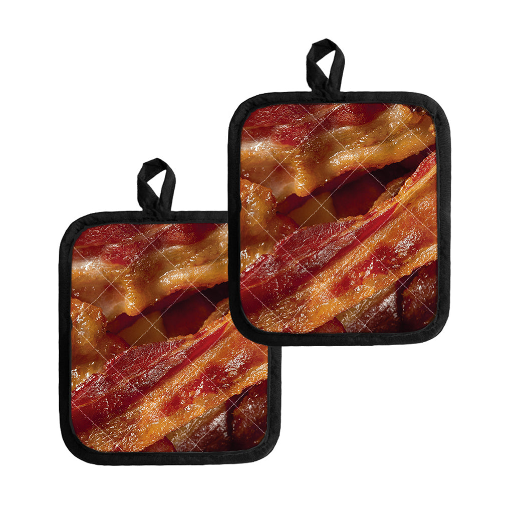 Crispy Bacon Print Pot Holders