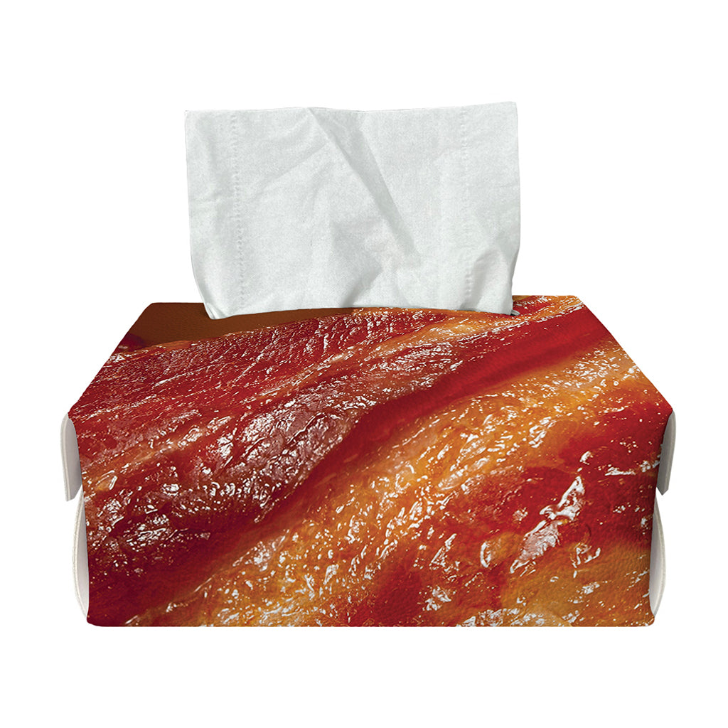 Crispy Bacon Print Rectangle Tissue Box Cover
