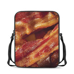 Crispy Bacon Print Rectangular Crossbody Bag