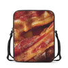 Crispy Bacon Print Rectangular Crossbody Bag