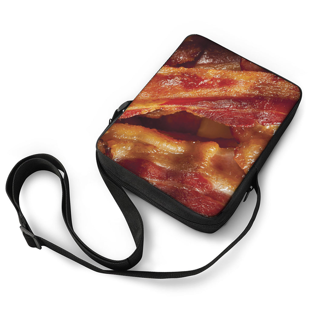 Crispy Bacon Print Rectangular Crossbody Bag